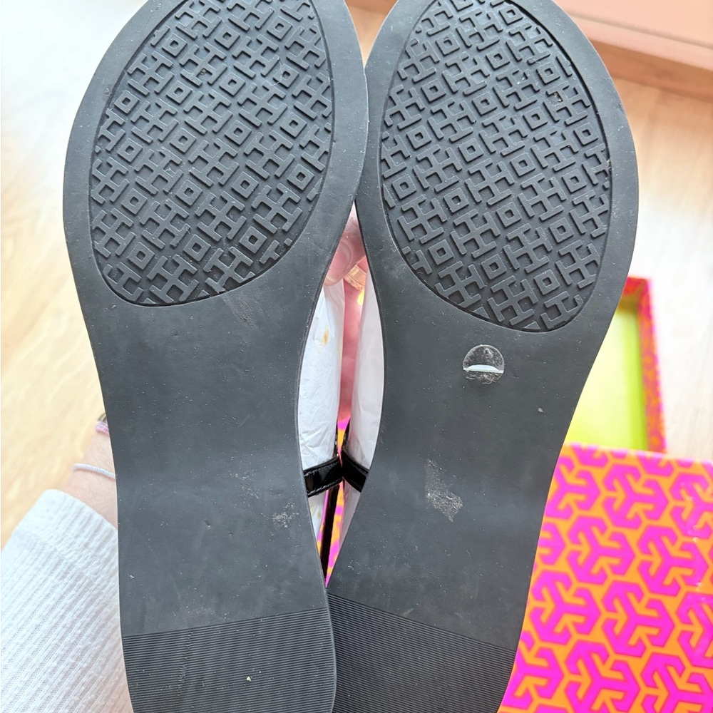 Melinda Black Flat Thong Sandals tory burch - Picture 4 of 4